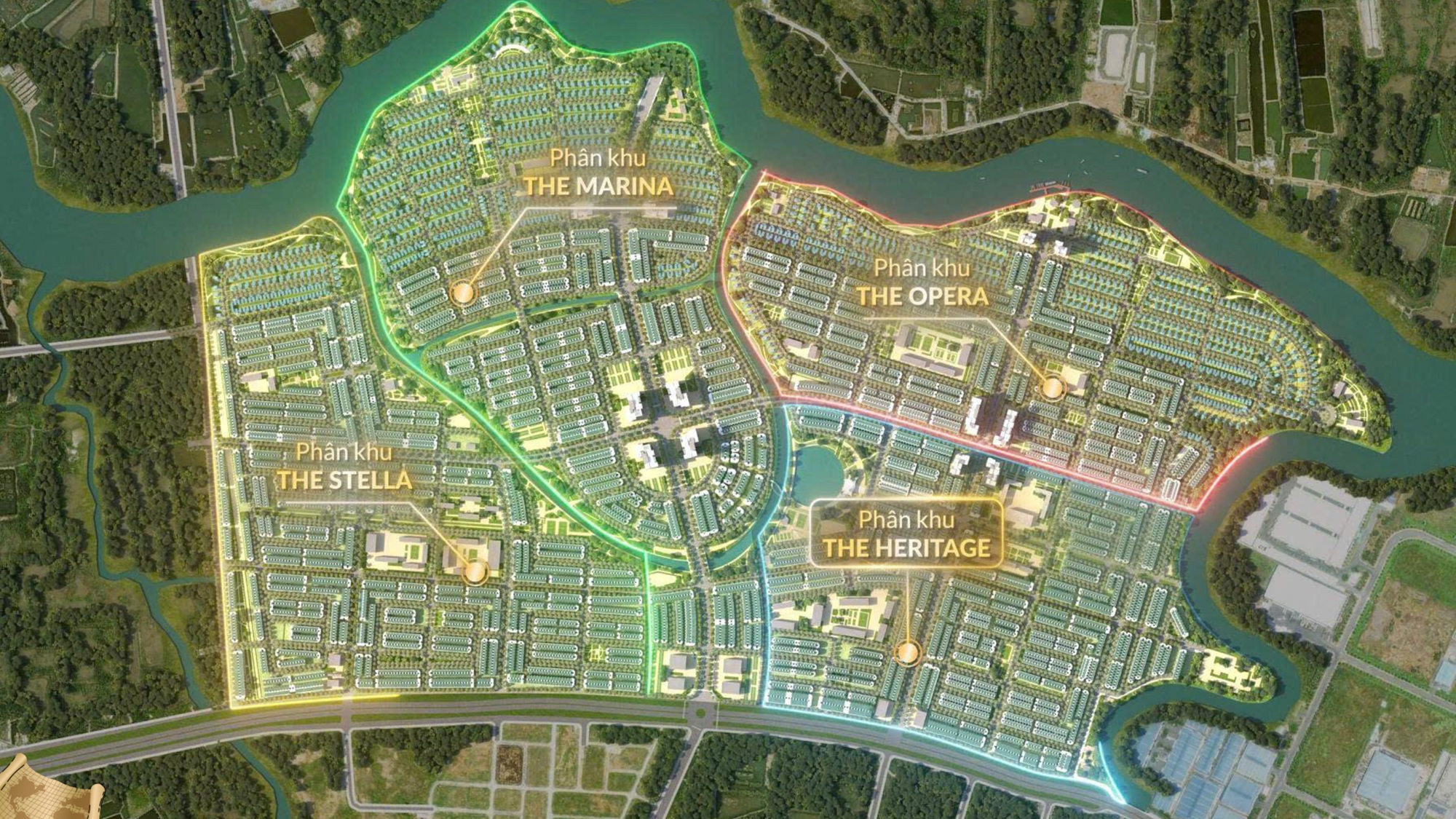 4 phân khu T&T City Millennia: Stella, Heritage, Opera, Marina